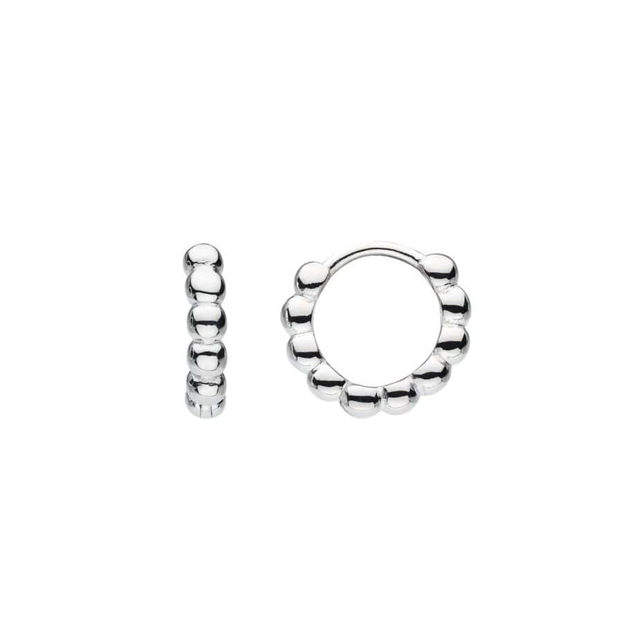 Silver Bobble Huggie Hoop Silverado Jewellery