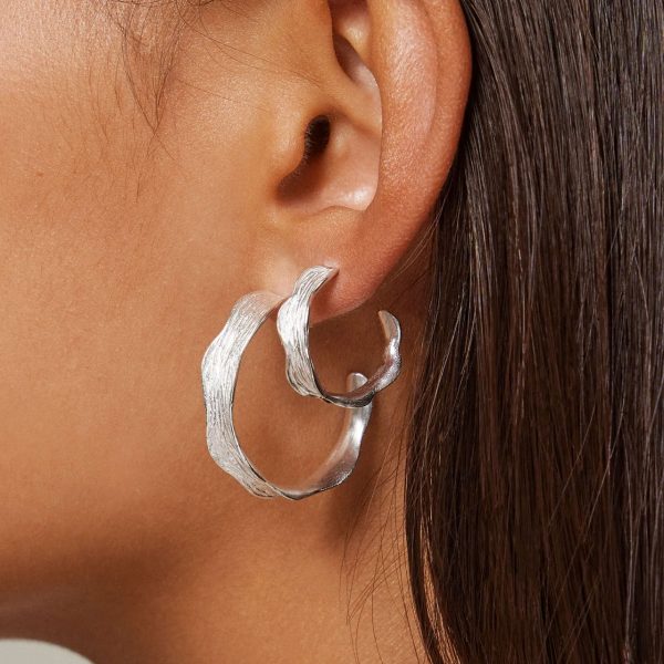 Silver Large Ane Hoop Earring Silverado Jewellery