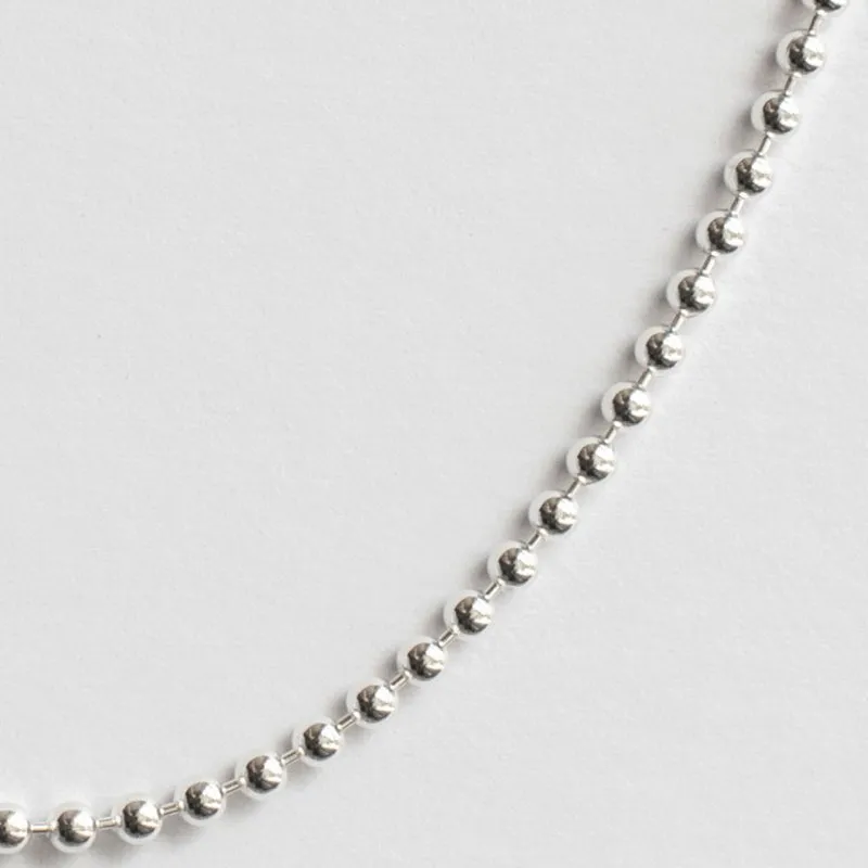 【WE11DONE】 Ball Chain Necklace Silver We11done Silver Ball Necklace We11done