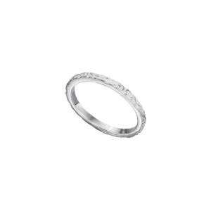 Silver Scroll pattern stacking ring - silverado jewellery