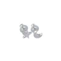 Silver moon and star stud earrings - scarlett jewellery