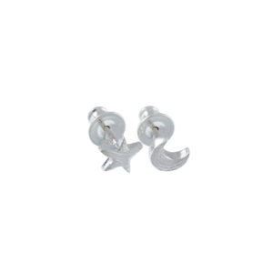 Silver moon and star stud earrings - scarlett jewellery