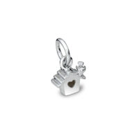 Silver Birdbox charm - Silverado Jewellery