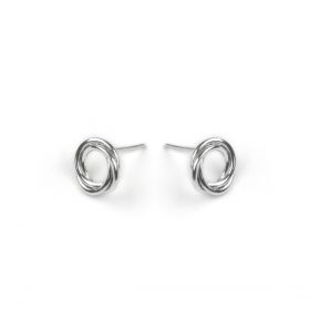 Sterling silver bonds of friendship stud earrings