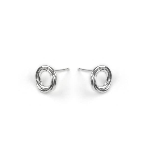 Sterling silver bonds of friendship stud earrings