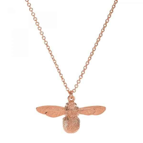 Alex Monroe Rose Gold Baby Bumblebee Necklace