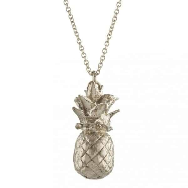 Alex Monroe Silver Pineapple Necklace