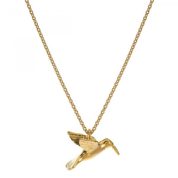 Alex Monroe Jewellery Gold Vermeil Hummingbird Necklace