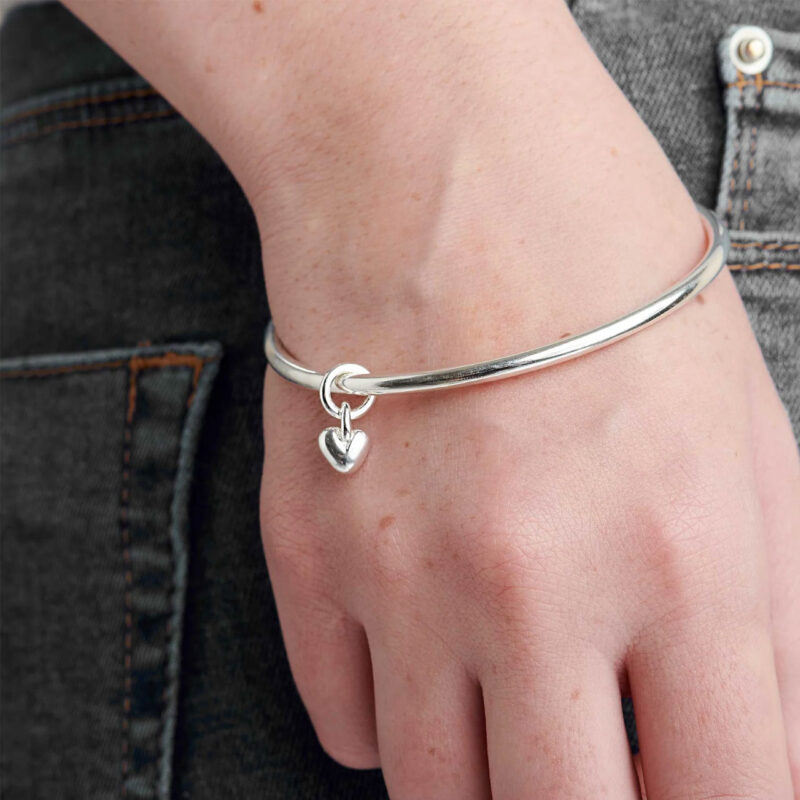 Silver Sweetheart Bangle