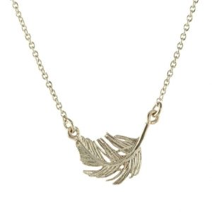 Alex Monroe Silver Little Feather In-Line Necklace | Jewellery