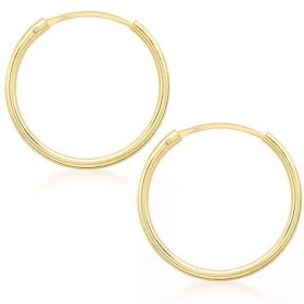 50mm Gold Plated sterling silver hoops