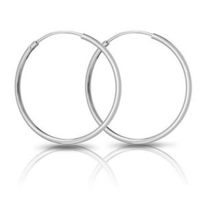 50mm sterling silver hoop earrings