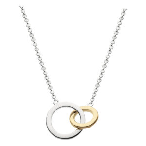 Gold and Silver Two Loop Necklace
