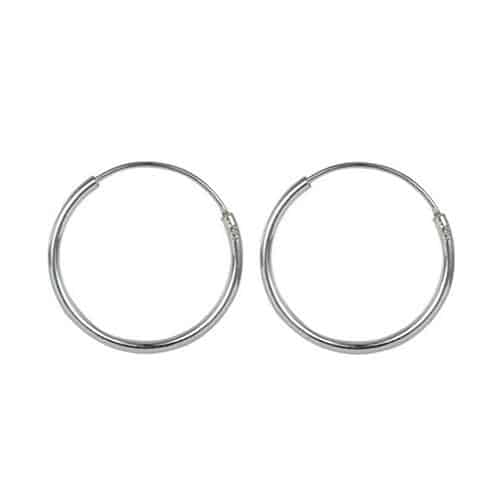 16mm Silver Sleeper Hoop Earring - Silverado Jewellery