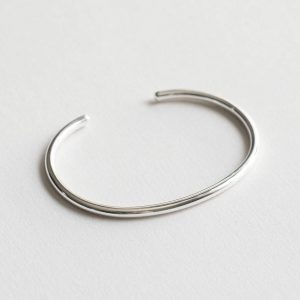 Skinny Round Cuff Bangle - Silverado Jewellery