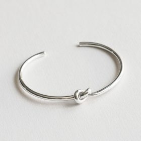 Silver knot Cuff Bangle - Silverado Jewellery