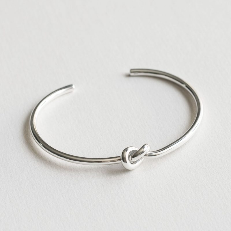 Silver knot Cuff Bangle - Silverado Jewellery
