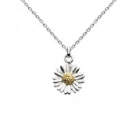 Silver and gold daisy necklace - Silverado Jewellery