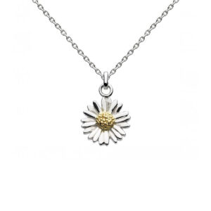 Silver and gold daisy necklace - Silverado Jewellery