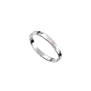 Silver Hammered Stacking Ring - Silverado Jewellery