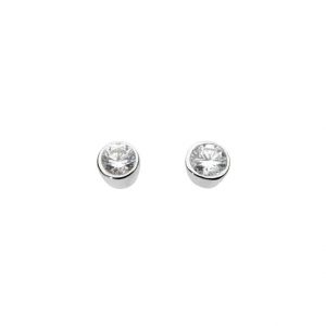 silver cubic zirconia stud earrings from silverado jewellery