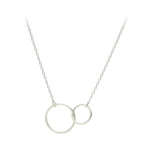 Silver double loop necklace by pernille corydon