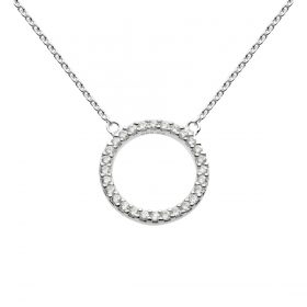 Silverado jewellery silver sparkling loop necklace