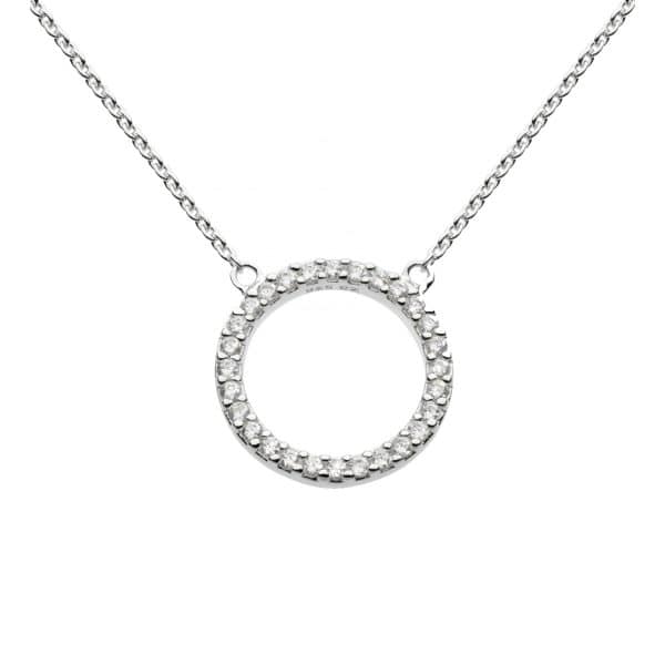 Silverado jewellery silver sparkling loop necklace