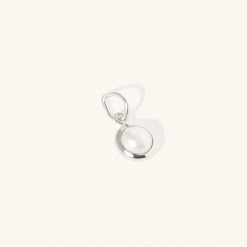 Silver Pearl June Birthstone Pendant - Luceir - Silverado Jewellery