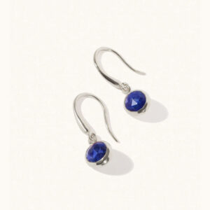 September Silver Birthstone Earrings - Lapis Lazuli - Silverado Jewellery