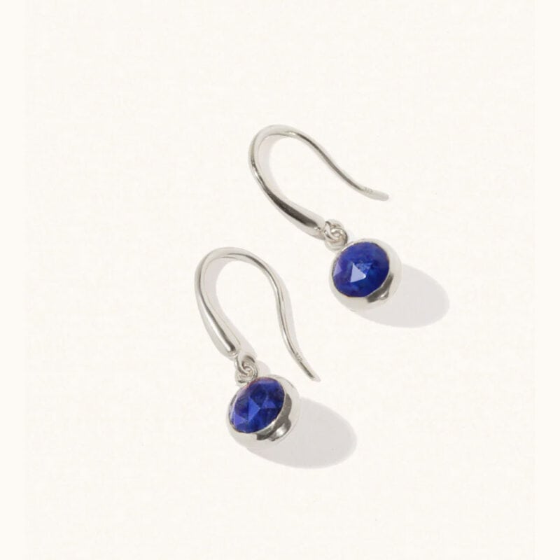 September Silver Birthstone Earrings - Lapis Lazuli - Silverado Jewellery