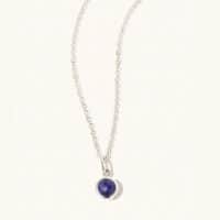 September Silver Birthstone Necklace - Lapis Lazuli - Silverado Jewellery