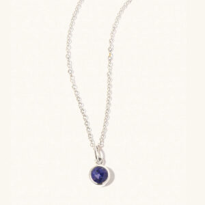 September Silver Birthstone Necklace - Lapis Lazuli - Silverado Jewellery