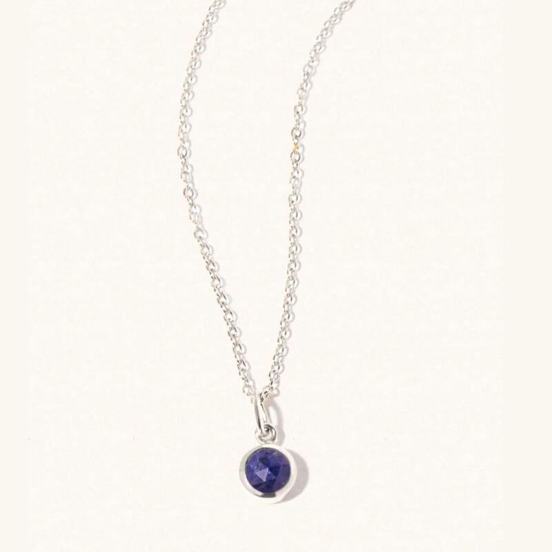 September Silver Birthstone Necklace - Lapis Lazuli - Silverado Jewellery