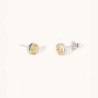 Silver November Birthstone Stud earrings - Luceir - Silverado Jewellery