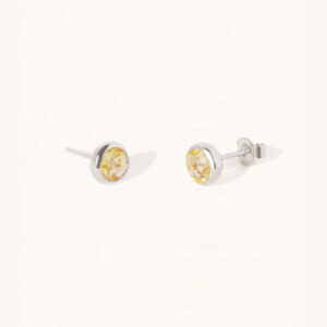 Silver November Birthstone Stud earrings - Luceir - Silverado Jewellery