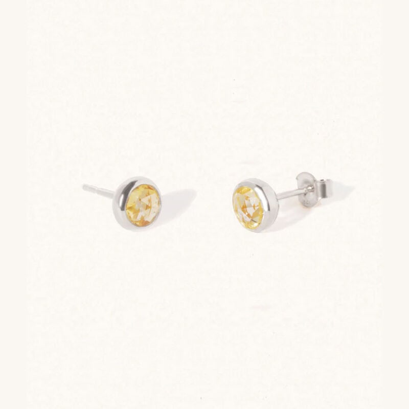 Silver November Birthstone Stud earrings - Luceir - Silverado Jewellery