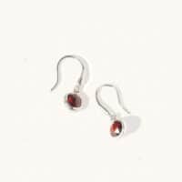 Silver January Birthstone Drop Earrings - Luceir - Silverado Jewellery