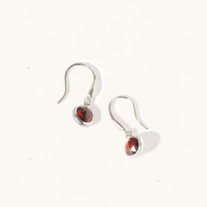 Silver January Birthstone Drop Earrings - Luceir - Silverado Jewellery