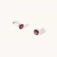 Silver January Birthstone Stud Earrings - Luceir - Silverado Jewellery