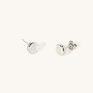 Silver october Birthstone Stud earrings - Lucier - Silverado Jewellery