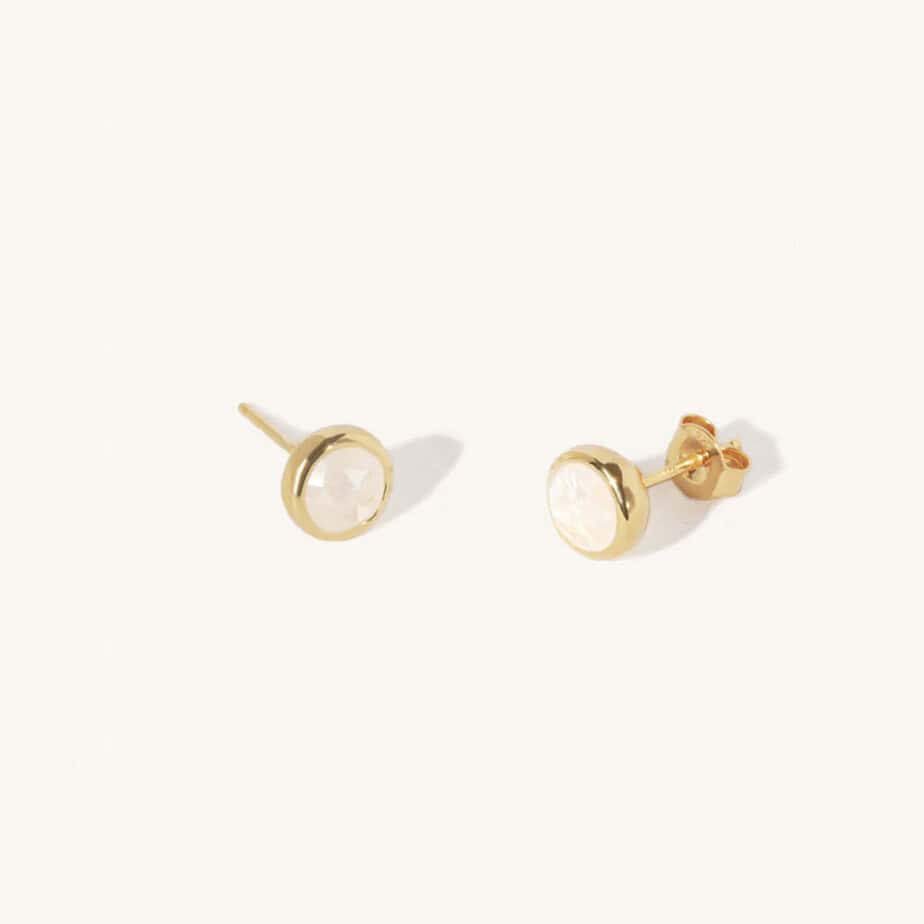 Silver october Birthstone Stud earrings - Lucier - Silverado Jewellery