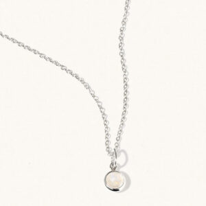 Silver October Birthstone Necklace - Lucier - Silverado Jewellery