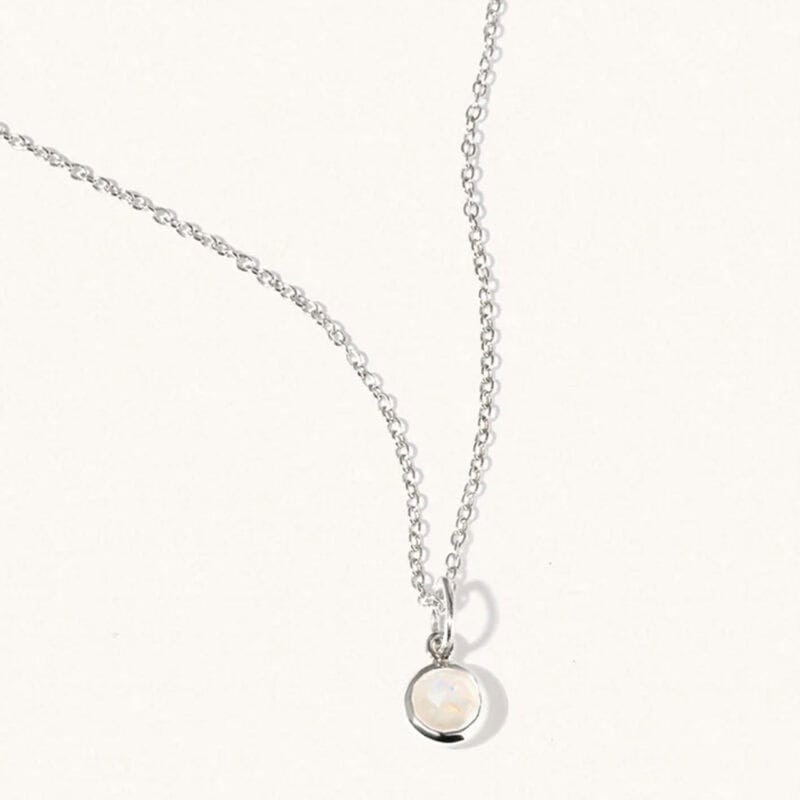 Silver October Birthstone Necklace - Lucier - Silverado Jewellery