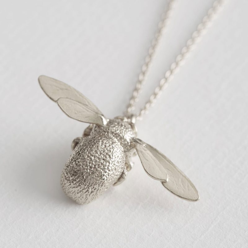 Silver Bumblebee Necklace - Alex Monroe - Silverado Jewellery