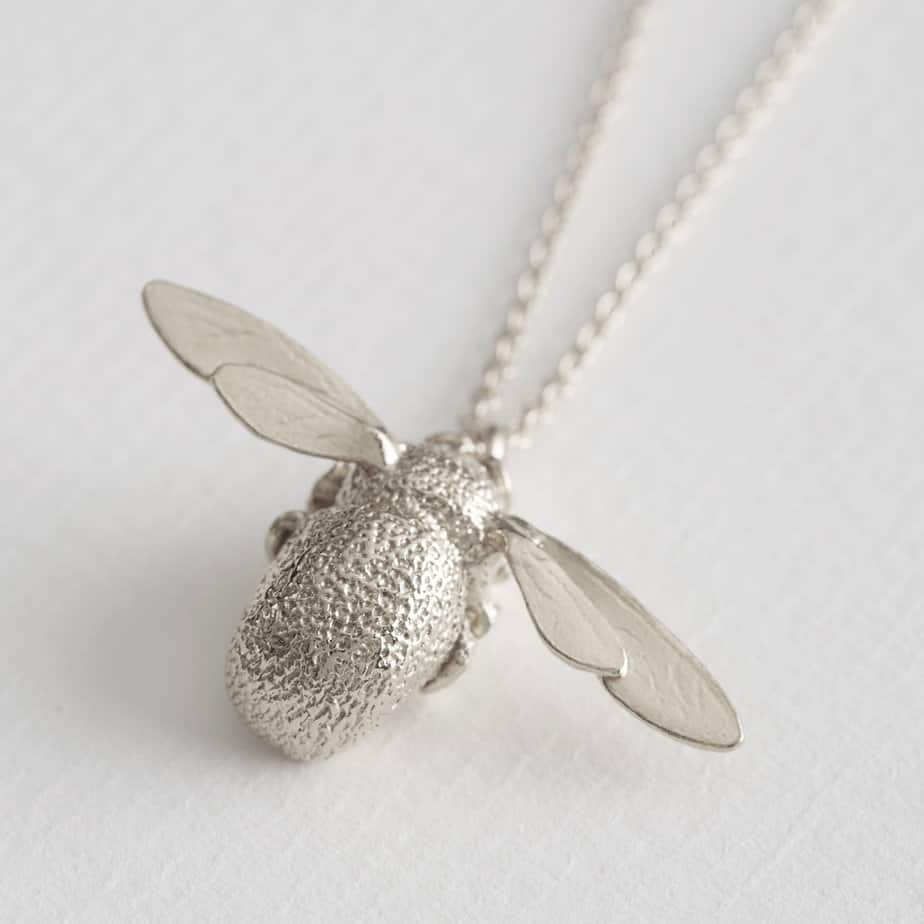Large Crystal Bumblebee Pendant Necklace - Homebird House