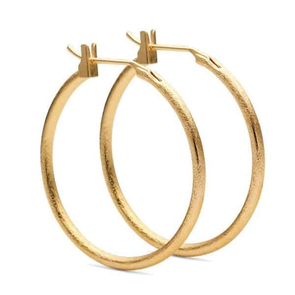 Pure By Nat Large Gold Hoop Earrings