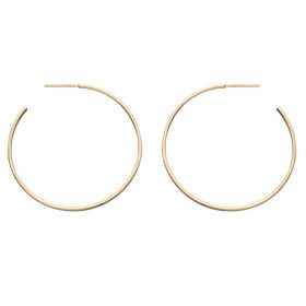 9 carat solid gold hoop earrings with a butterfly back.