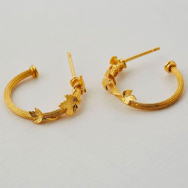 Gold hoop earrings from Silverado Jewellery