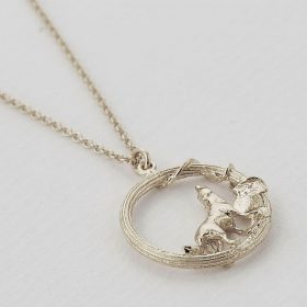 Silver wolf necklace by alex monroe at silverado jewellery